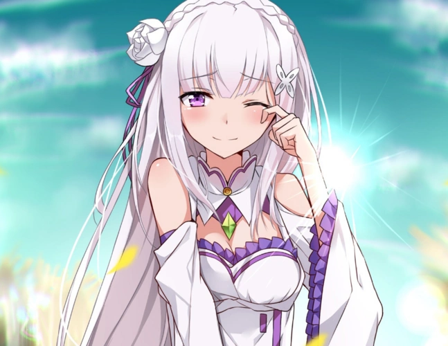 女主角,拥有银色长髪与紫绀色瞳孔的美丽半妖精,作者设定的全作最美