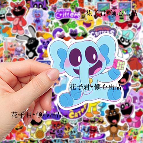 100张恐怖微笑动物贴纸卡通个性创意彩绘涂鸦装饰手账手机壳贴画