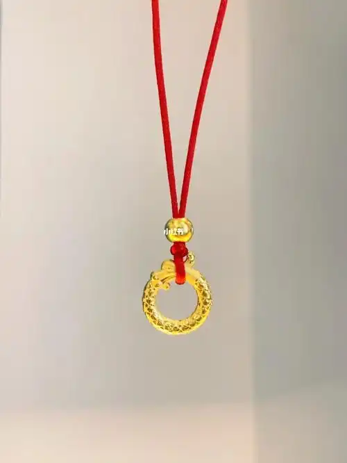 老庙黄金龙圈吊坠