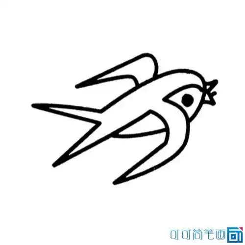 动物雨燕简笔画