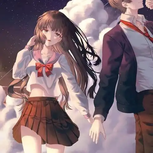 甜甜的校园风情侣头像,满满初恋感