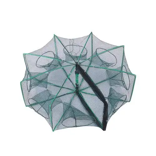 生产厂家多边形自动捕鱼网 搬网 6孔8孔自动捕虾网 虾笼 渔网厂