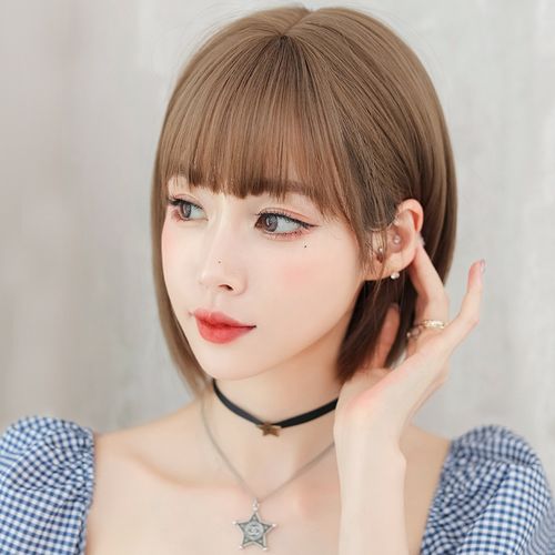 新款学生假发短发时尚圆脸初恋头全头套刘海整顶假发