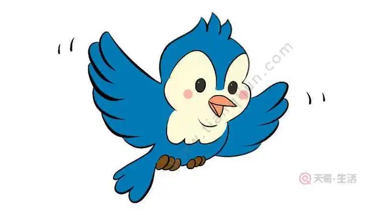 小鸟简笔画彩色-简笔画-369作文网