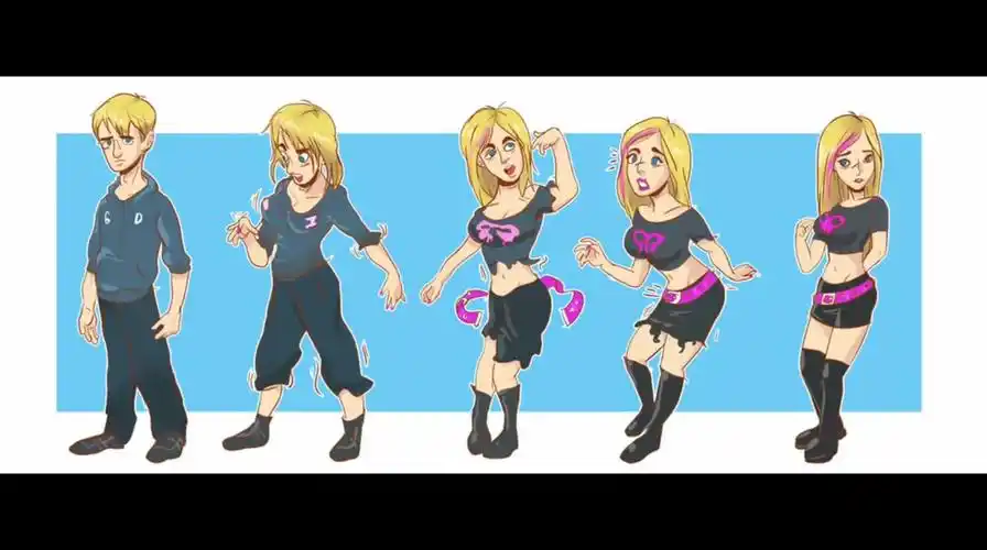 男孩变成可爱女孩子 性转 变身 3