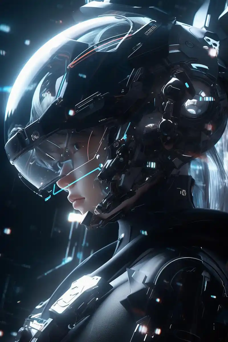 机械美女头像#ai绘画# #美女# #壁纸