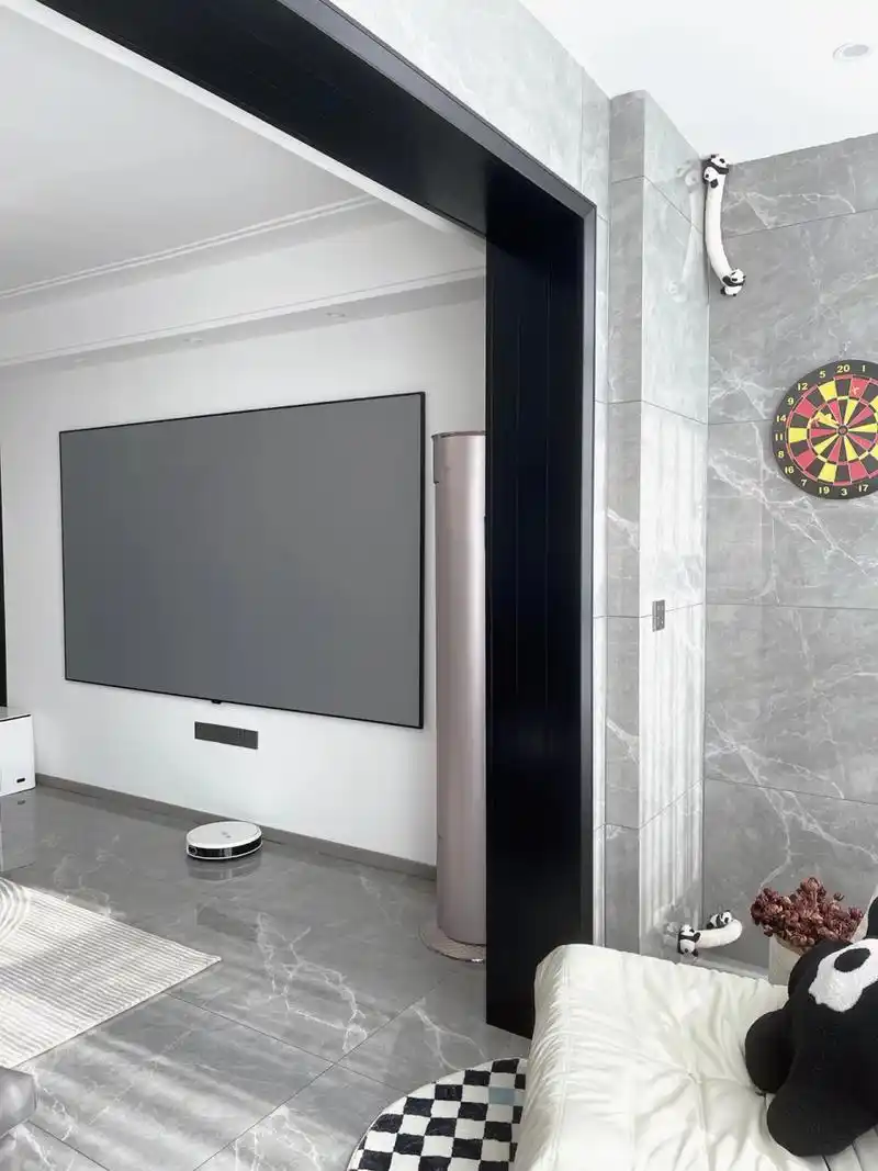 客厅门套进来抄作业|不是极窄也好看 我家开间是4米 阳台没有做推拉门