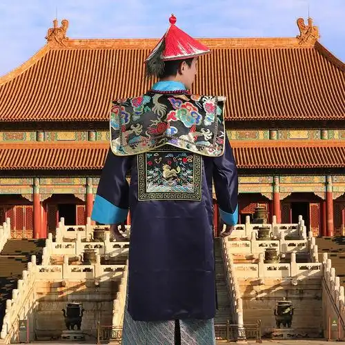 清朝官服古代清朝官服男一品大臣古装王爷文武带刀侍卫士兵服影视演出