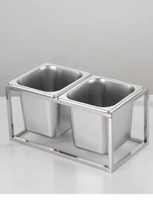 不锈钢份数盆不锈钢份数盆架子分数盒盘商用奶茶店用品装珍珠容器果粉