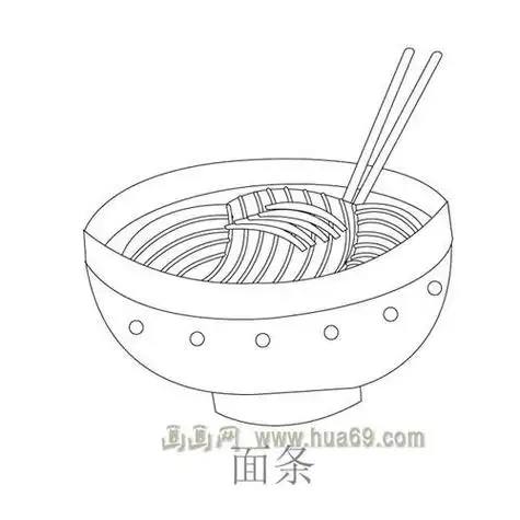 龙须面的简笔画怎么画