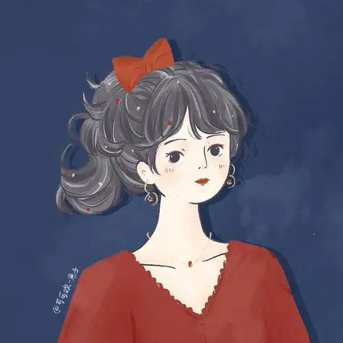 复古女孩插画(少女头像)|插画|创作习作|可可欢 - 原创作品 - 站酷