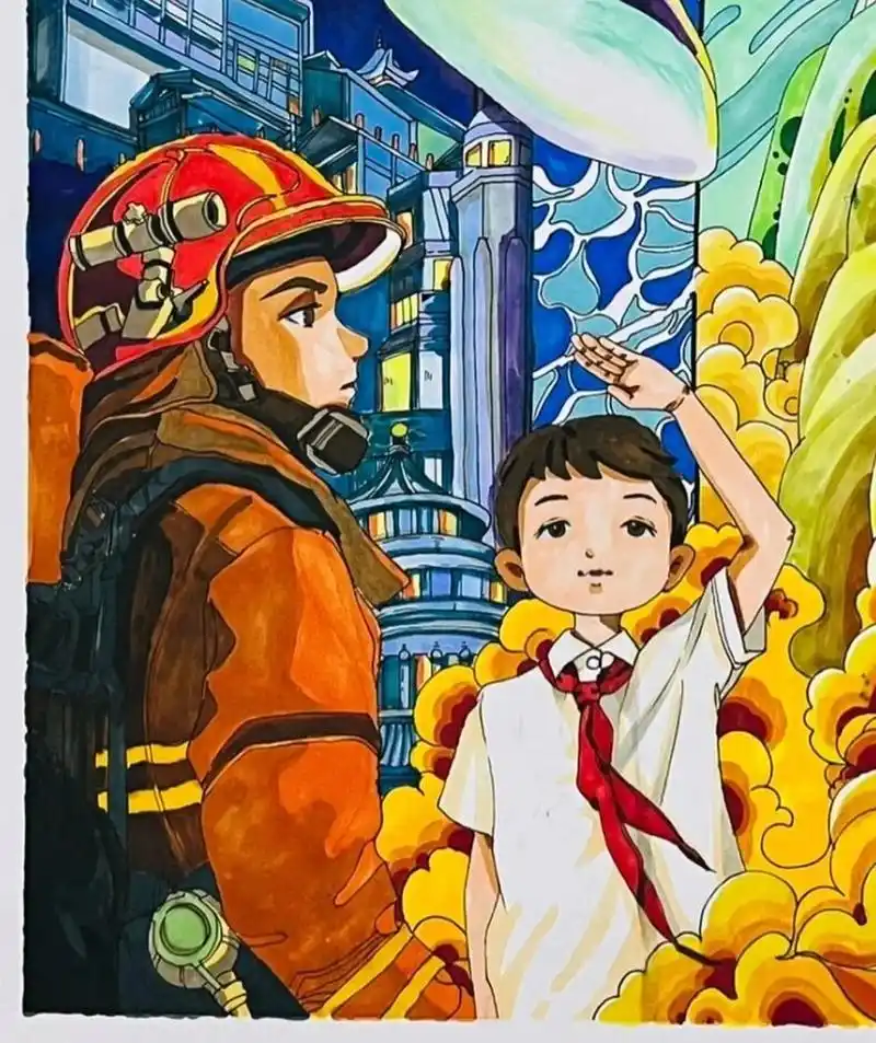 消防员动漫素材