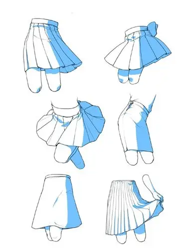 (板绘练习)小姐姐都喜欢的百褶裙绘画参考