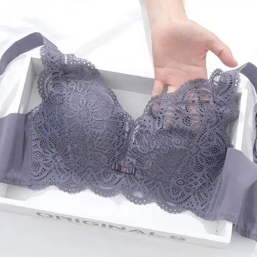 大胸聚拢罩杯下垂整型调整薄款显小女士内衣抹胸