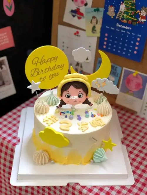 可爱女孩儿童蛋糕