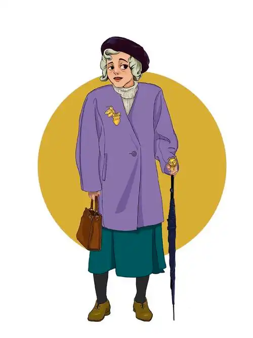 一组可爱的老奶奶|插画|创作习作|黑凤梨 - 原创作品 - 站酷 (zcool)