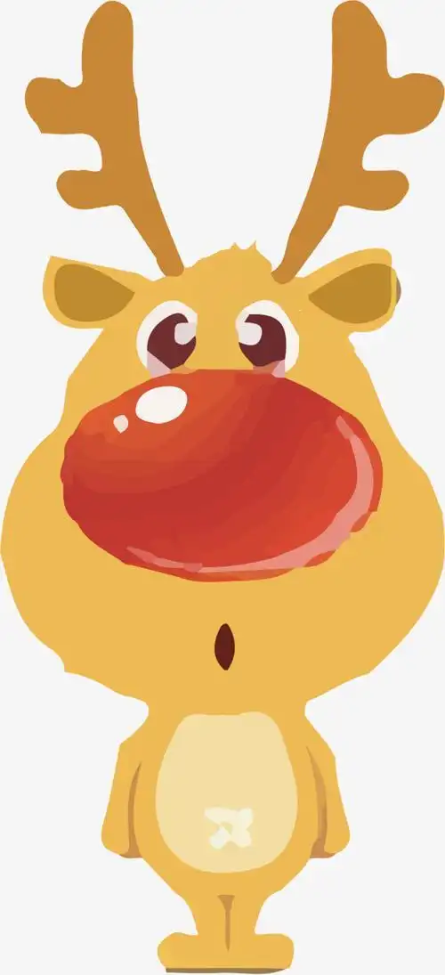 红色的鼻子的简笔画