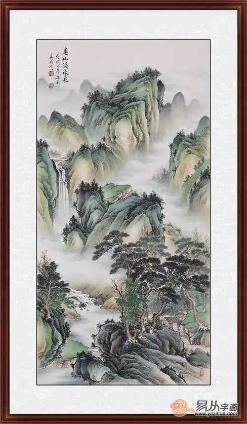 张利新品四尺竖幅仿古精品山水画春山溪水长-【易从网】