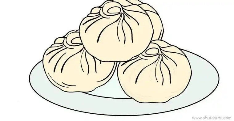 包子馒头卡通简笔画