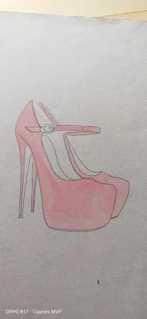 手绘高跟鞋