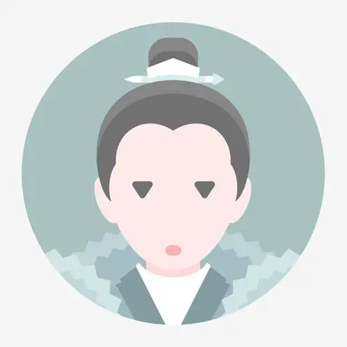 白色转卡通许仙矢量图下载