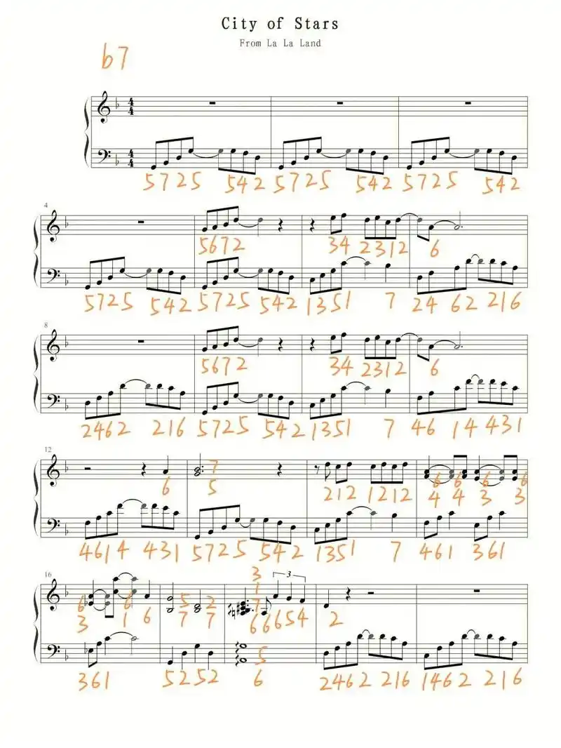 《city of stars》钢琴简谱||#钢琴简谱  #钢 - 抖音