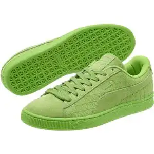 puma彪马男士麂皮运动板鞋绿色款