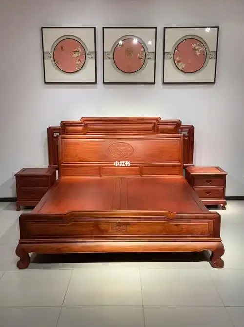 缅甸花梨木大床大果紫檀家具