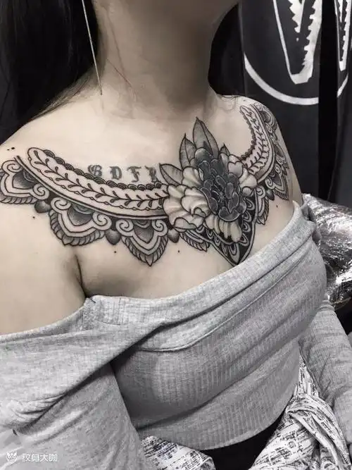花胸遮盖_纹身图案手稿图片_陈炜麒的纹身作品集