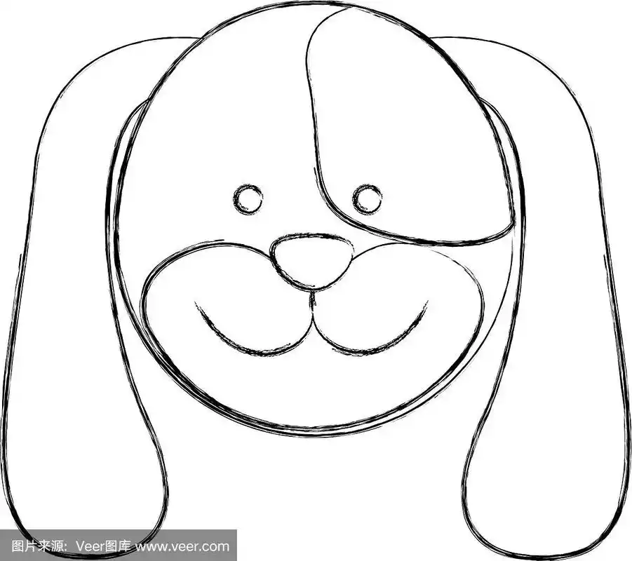 黑白模糊轮廓与公狗头