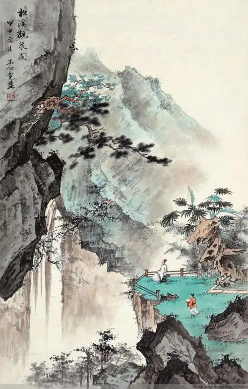 王心竟山水人物作品欣赏