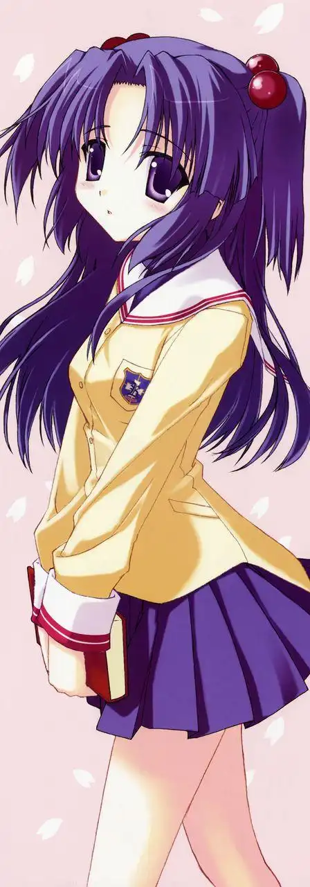 求穿深紫色校服裙子的动漫人物!