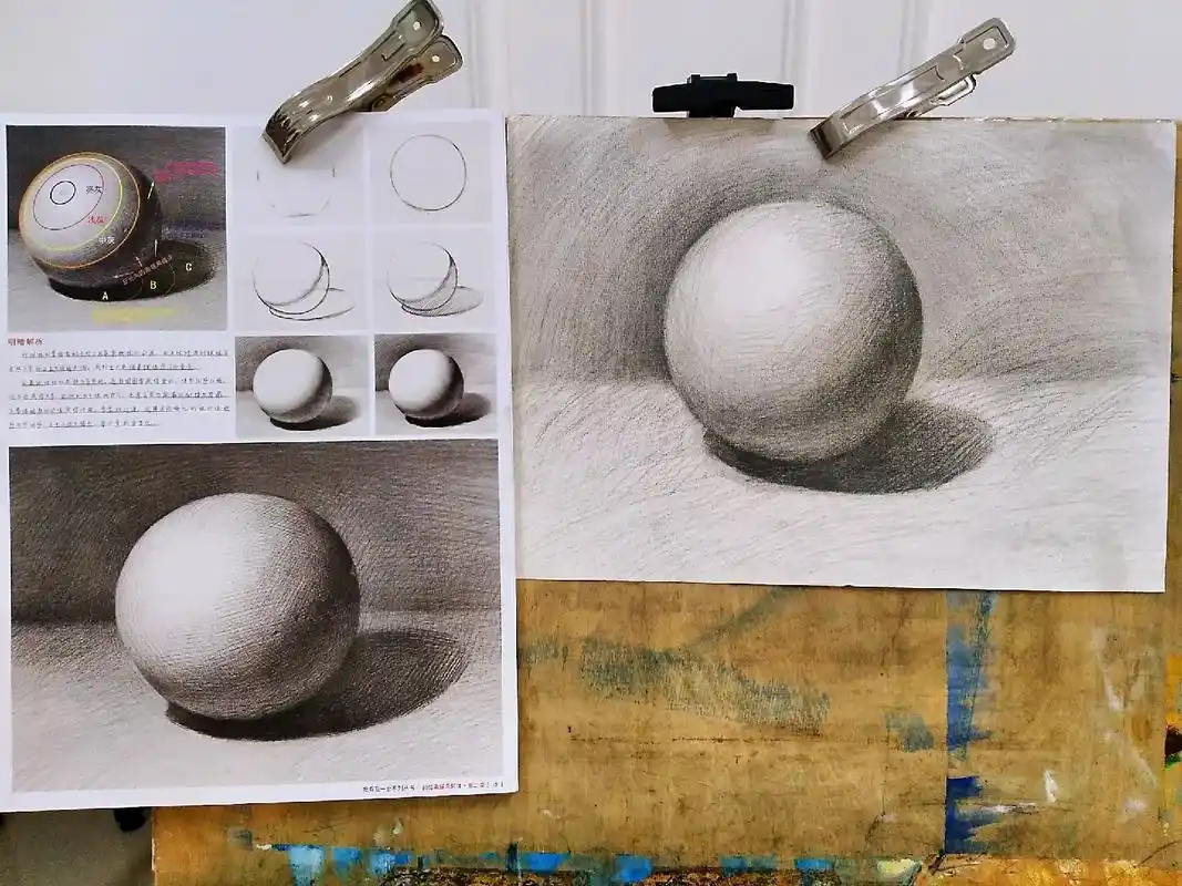 素描球体###画画 #素描静物 #一起学画画 #学生时代 # - 抖音