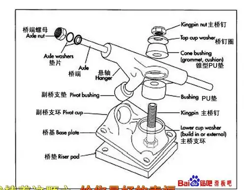 滑板各个部位都叫什么?最好有中文视频组装滑板的