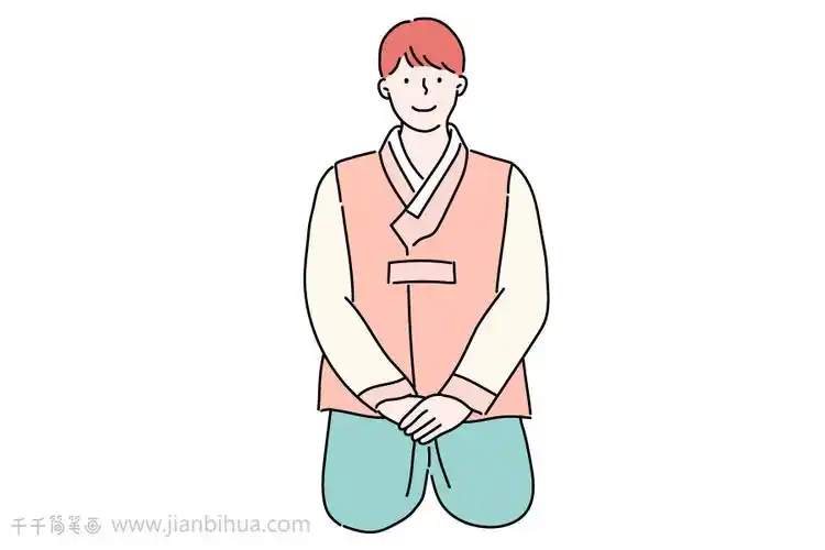 韩国人简笔画