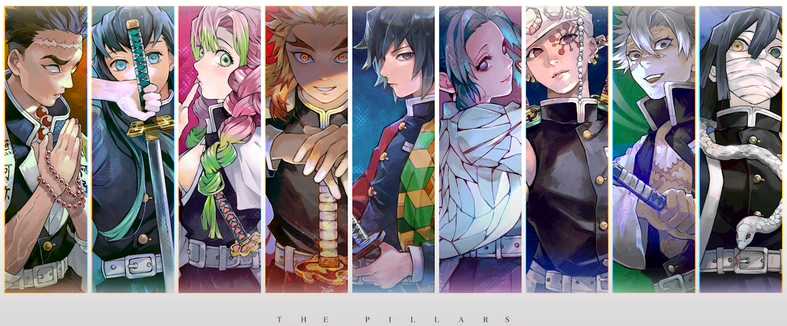 8k鬼灭之刃人物合集全员合照超高清壁纸 - 日本动漫 - h128壁纸