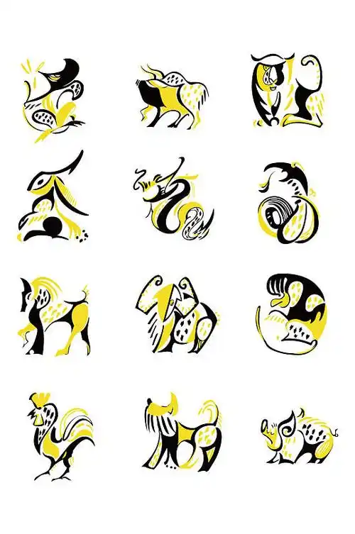 中国风传统十二生肖