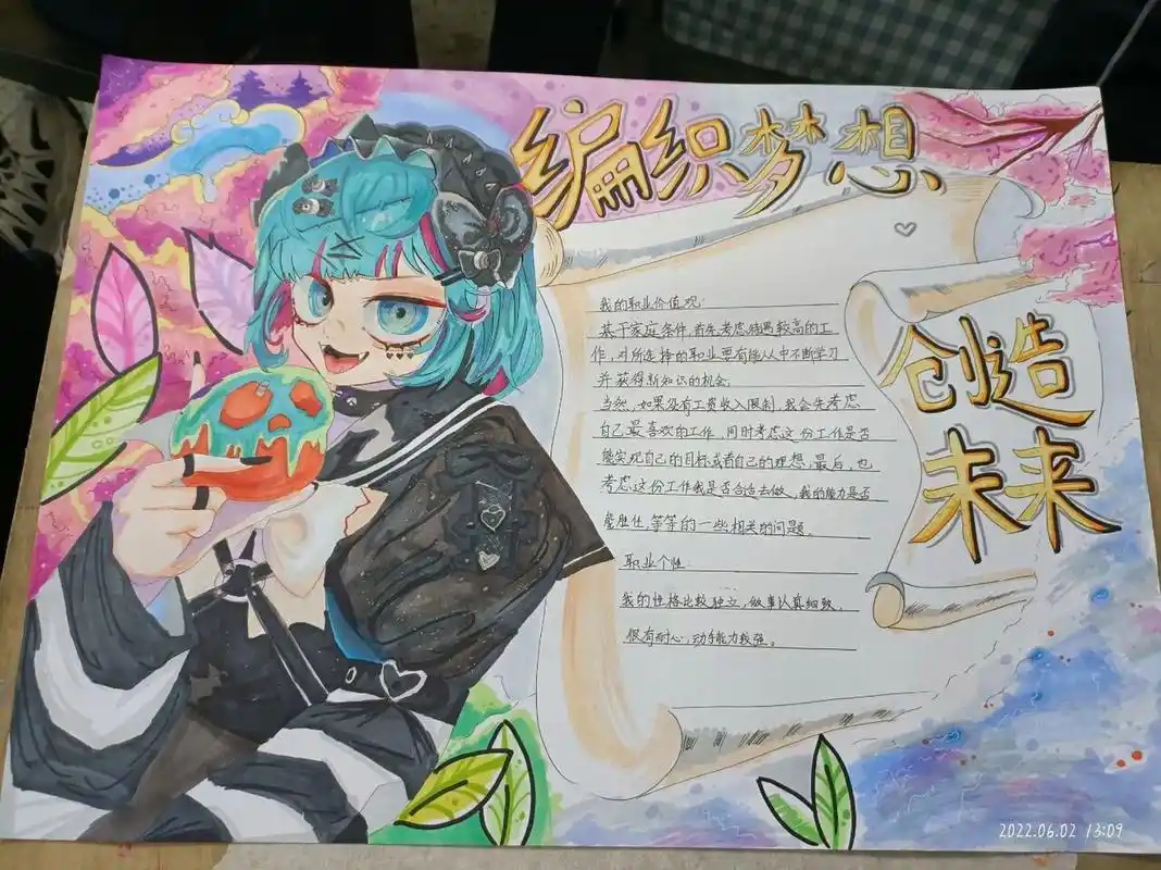 职业生涯个人规划手抄报 之前参加比赛用的