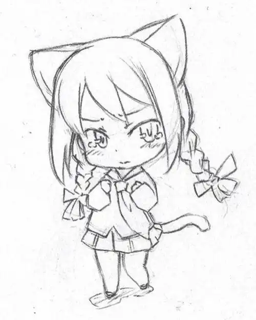 人物q版二次元男简笔画二次元q版简笔画女生人物 q版动漫简笔画 手绘