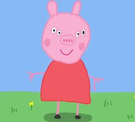 小猪佩奇正面照曝光小猪佩奇竟有4只眼睛图