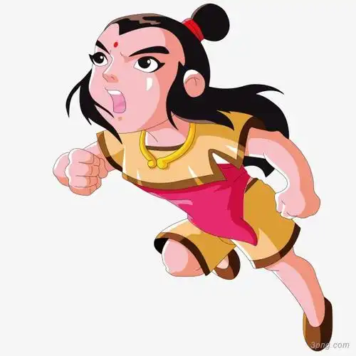 卡通动漫人物哪吒png素材透明免抠图片卡通手绘