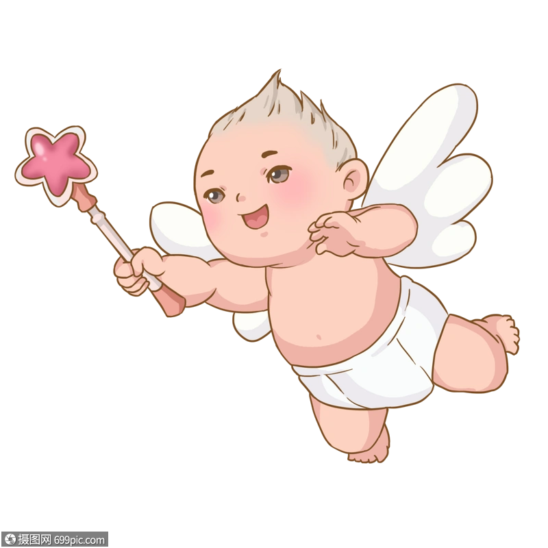 卡通小婴儿天使图片孩童翅膀