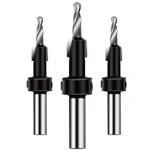 木沉孔钻沙手电钻打孔沉头工沉孔锥孔拉钻头螺扩丝锥孔开孔器台阶