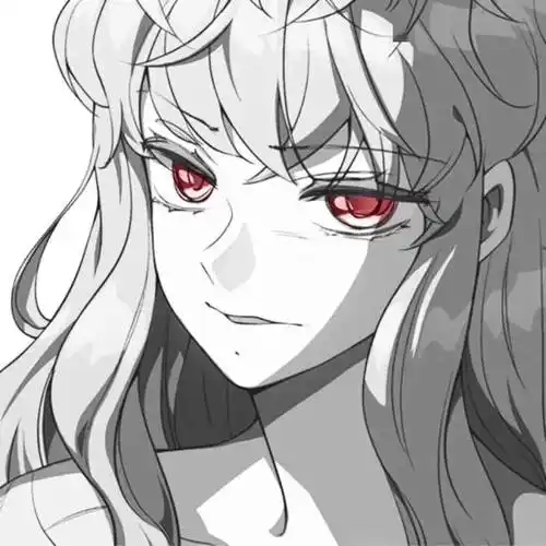 卡通头像黑白动漫女生头像可爱二次元头像