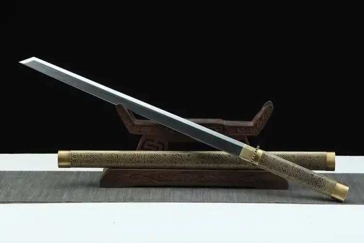 20寸黄铜鞘—"桃心纹"唐刀_刀剑供货网,各类传统刀剑,工艺茶刀,手工