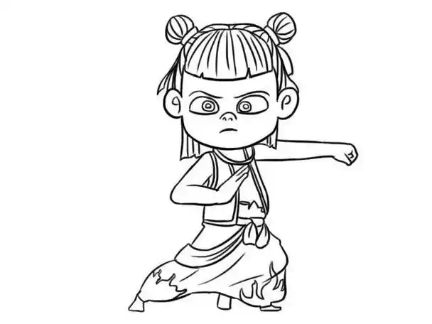 哪吒之魔童降世高清简笔画