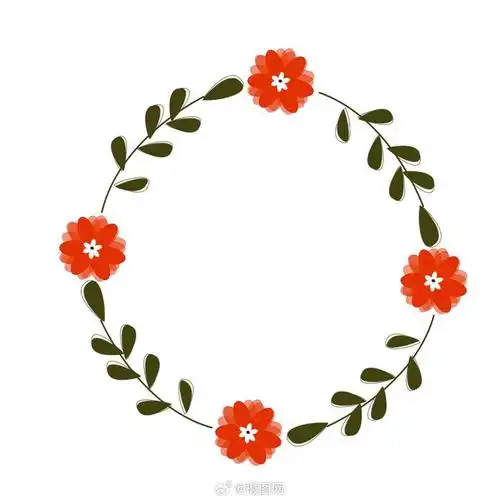 设计美学花环装饰免抠素材