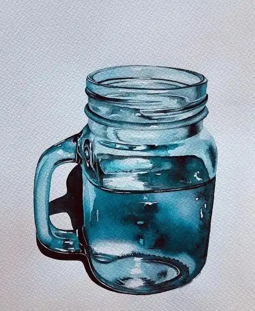 水彩玻璃的质感表现
