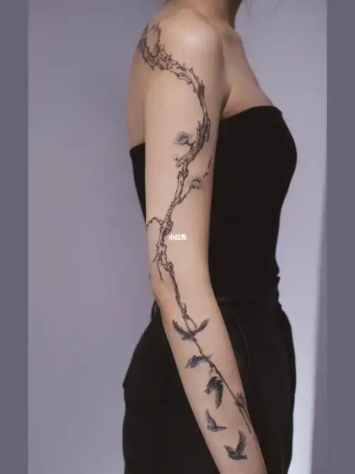 我的纹身分享  #花臂  #梅花  #水墨纹身  #中式纹身 #中国风