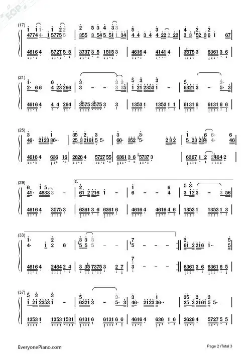 身骑白马-徐佳莹双手简谱预览2